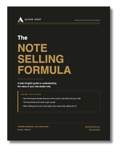 Alpine West Notes - Free eBook Download - The Note Selling Formula Guide